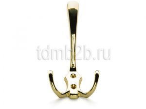 Крючок 3-х рожковый К2405 70х130мм, золото