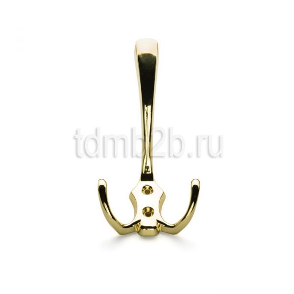 Крючок 3-х рожковый К2405 70х130мм, золото