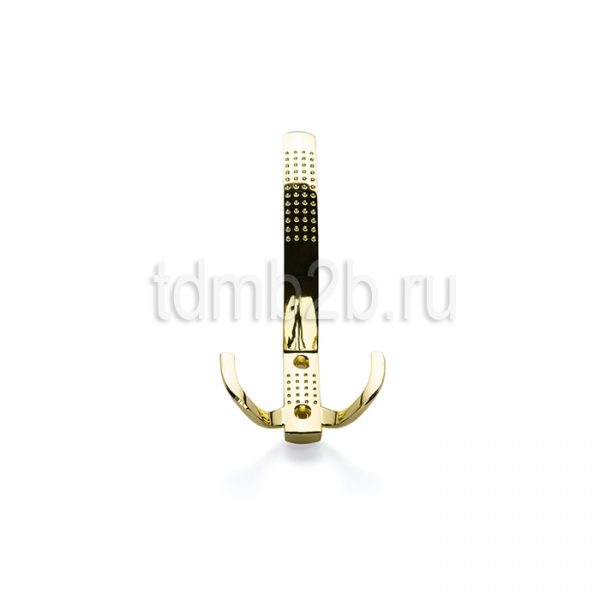 Крючок 3-х рожковый К2343 78х157мм, золото (перфорация)