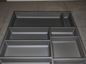 Лоток Germany №7 для столовых принадлежностей в базу 800 (473х720) Dragon box пластик серый