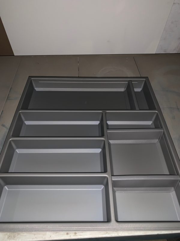 Лоток Germany №7 для столовых принадлежностей в базу 800 (473х720) Dragon box пластик серый