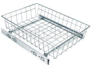 Корзина выкатная сетчатая SIBO 335х475х150 серебро на шарик.напр.