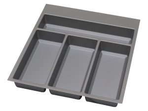 Лоток Germany №5 для столовых принадлежностей в базу 400 (423х326) пластик серый