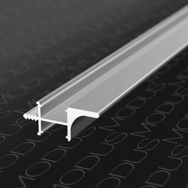 Мебельная ручка врезная С ПОДСВЕТКОЙ серебро MODUS для верхних баз длина 4,0м