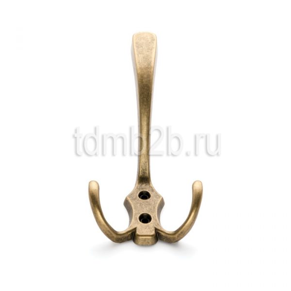 Крючок 3-х рожковый К2405 70х130мм, бронза античная