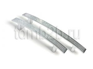Ручка-скоба, F082-128CP 128мм хром (стразы)